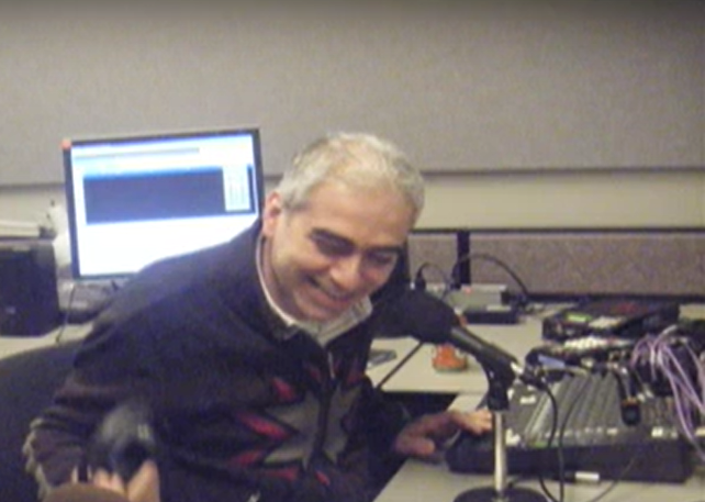 Presenting on air from Radio Canada International, CBC, Toronto, 2010.